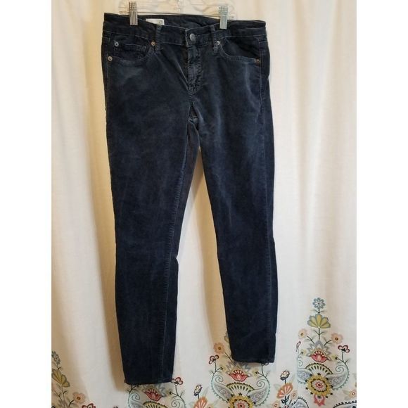 Gap Turquoise skinny fine wale corduroy Stretch jeans Women's size 28 - Picture 4 of 9